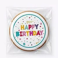 Пряник имбирный "Happy Birthday " круг, 7см