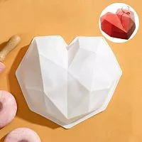 Силиконовая форма "Сердце грань" 21,5*20*6см