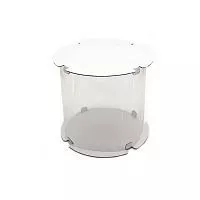 Коробка для торта и кулича Тубус с прозр. стенками, белая 16*22см
