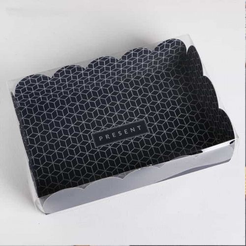 Коробка подарочная с PVC крышкой «Present», 20×30×8 см