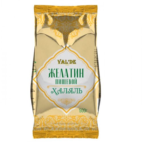 Желатин гранулированный говяжий 220 bloom Халяль VAL'DE, 500г.