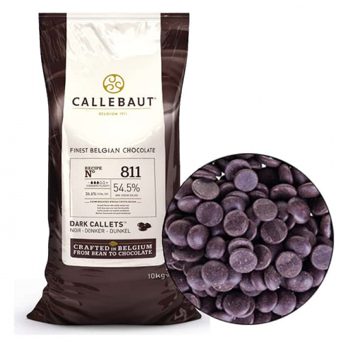 Шоколад Каллебаут Callebaut Темный  54,5%, упаковка 10кг