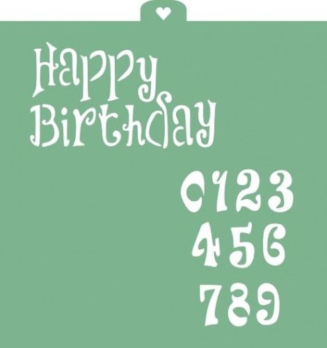 Трафарет "Happy birthday 2"