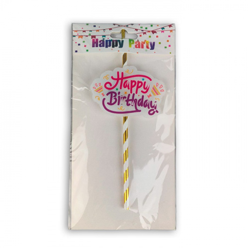 Топпер-свеча "Happy Birthday хлопушка" с подсветкой фото 3 Топпер-свеча "Happy Birthday хлопушка" с подсветкой фото 3